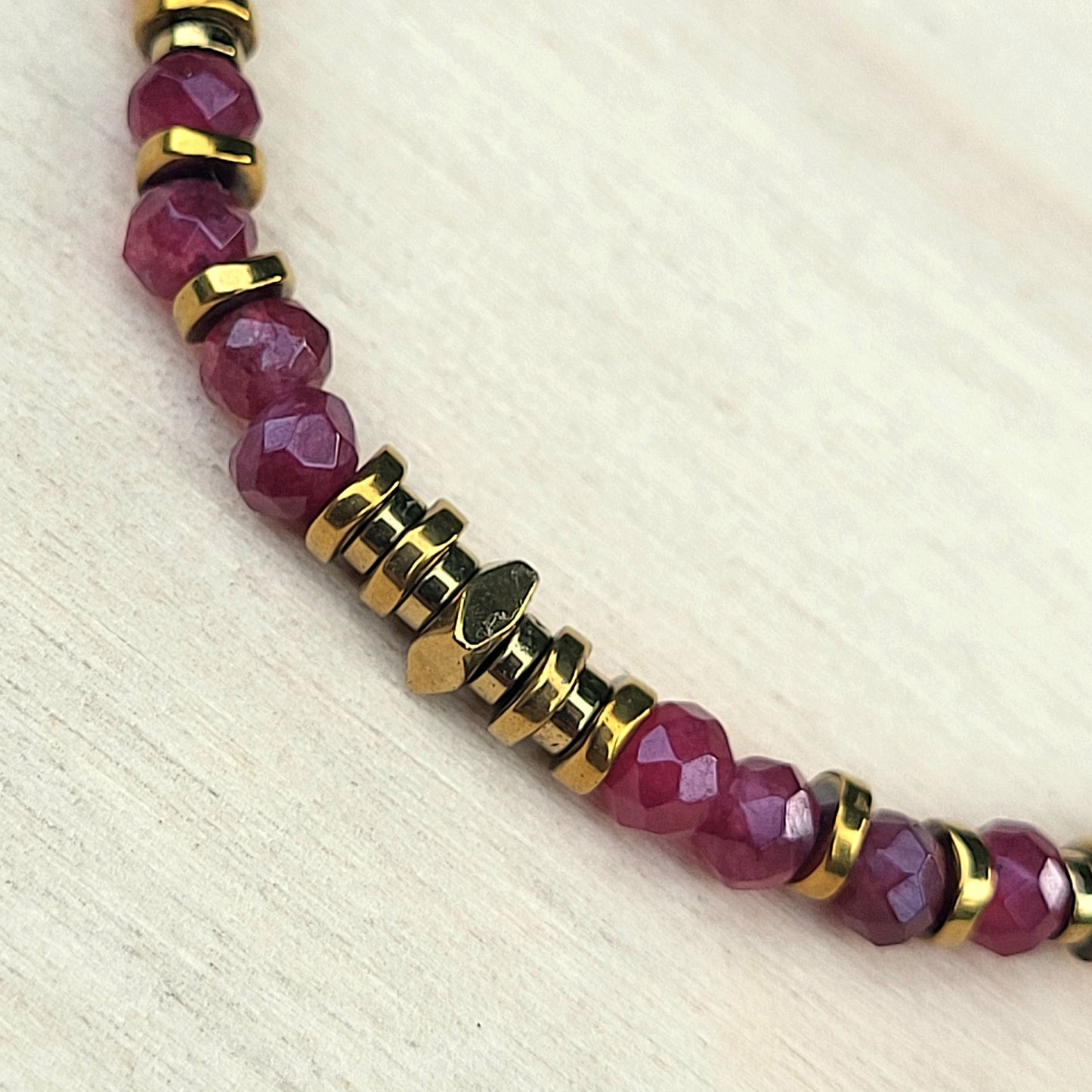 Bracelet pierre naturelle Quartz – Bijou femme doré à l’or fin – Fermoir acier inoxydable – Cadeau énergétique lithothérapie