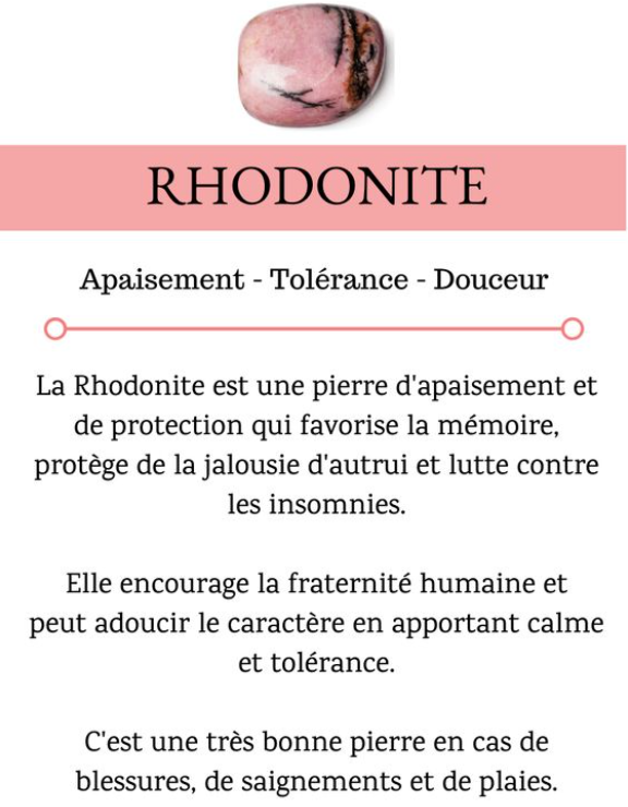 Bracelet pierre naturelle Rhodonite – Bijou femme doré à l’or fin – Fermoir acier inoxydable – Cadeau énergétique lithothérapie