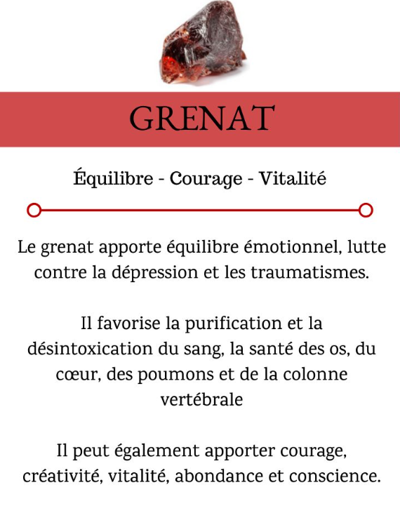 Bracelet pierre naturelle Grenat – Bijou femme doré à l’or fin – Fermoir acier inoxydable – Cadeau énergétique lithothérapie