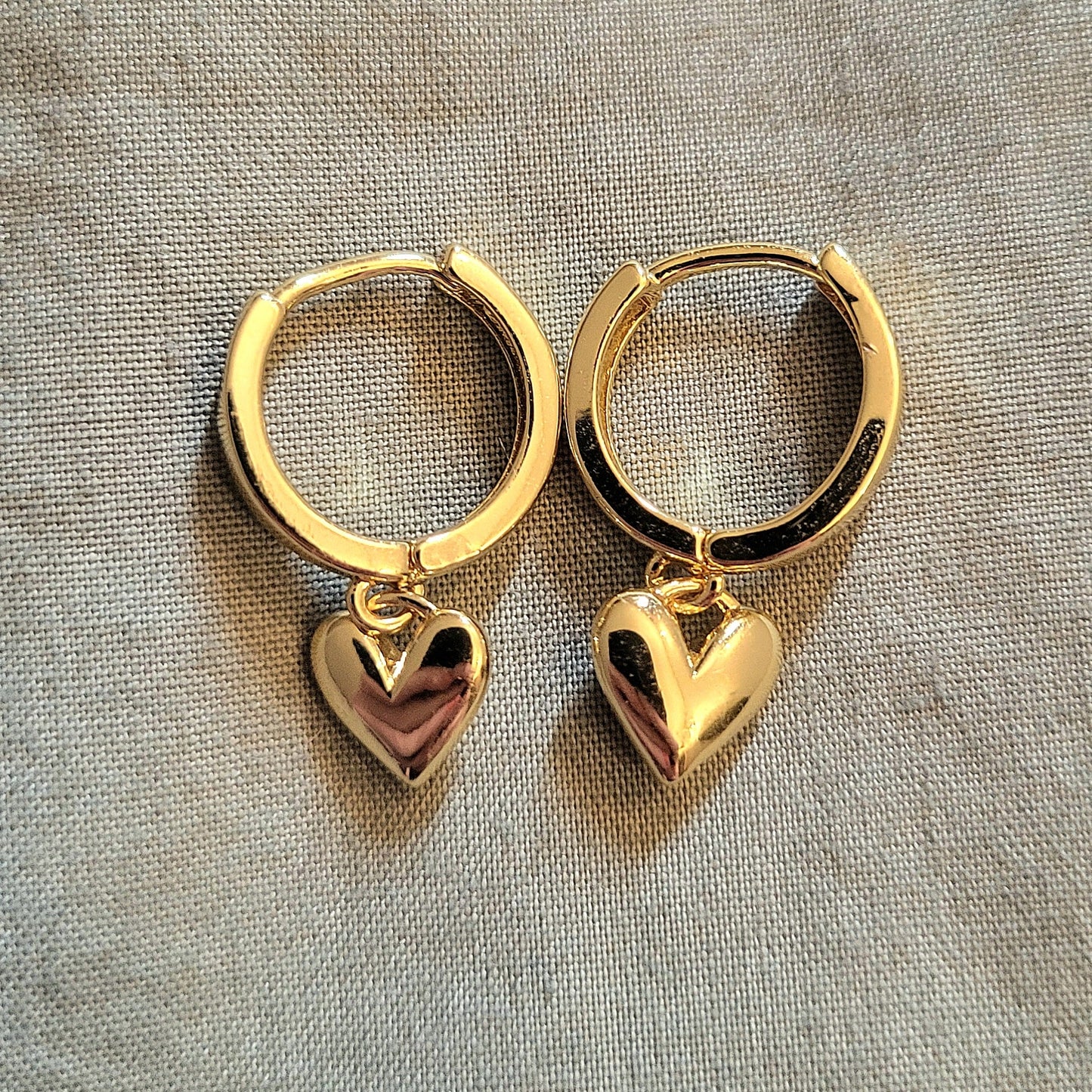 Coeur Lumière - Boucles d'oreilles Coeur Vintage