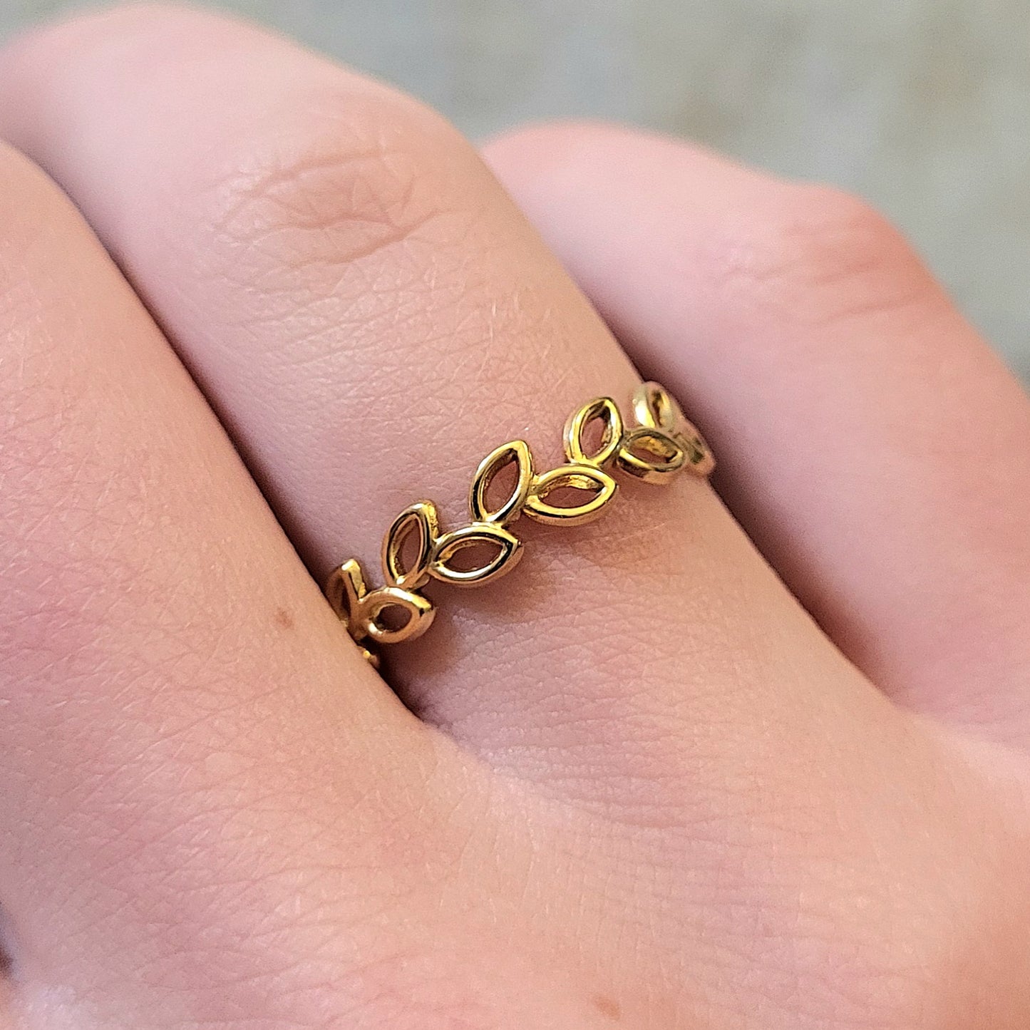 Feuilles d'Or - Bague Ajustable Feuilles Vintage