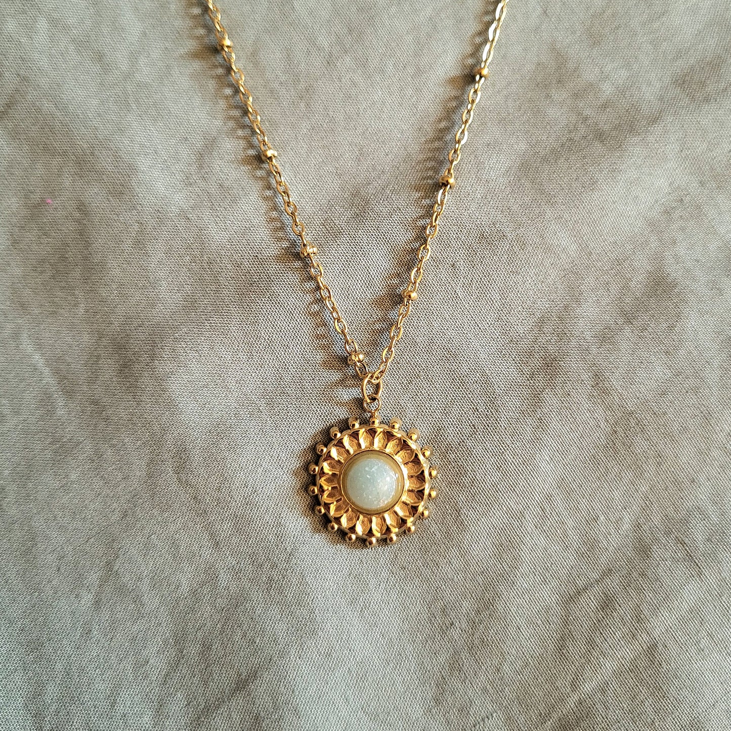 Astre Azur - Collier Pierre Bleue Vintage